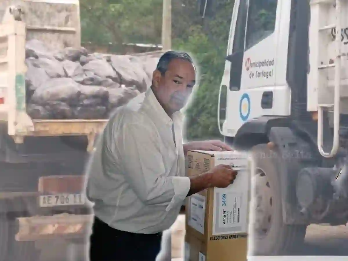 Votó el ´Oso´ Leavy en Tartagal y denunció reparto de bolsones en camiones municipales
