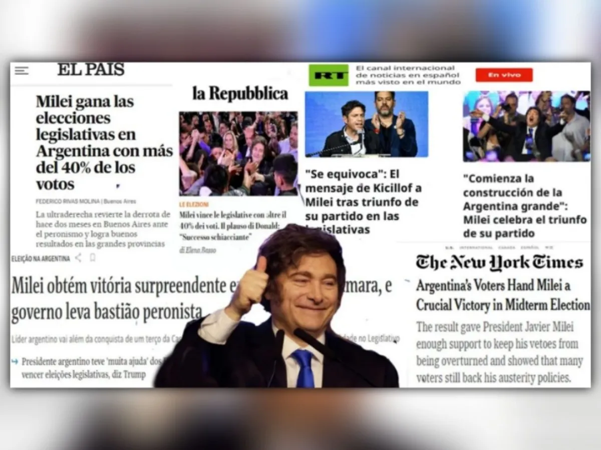 La victoria de Milei en el foco de los principales medios del mundo