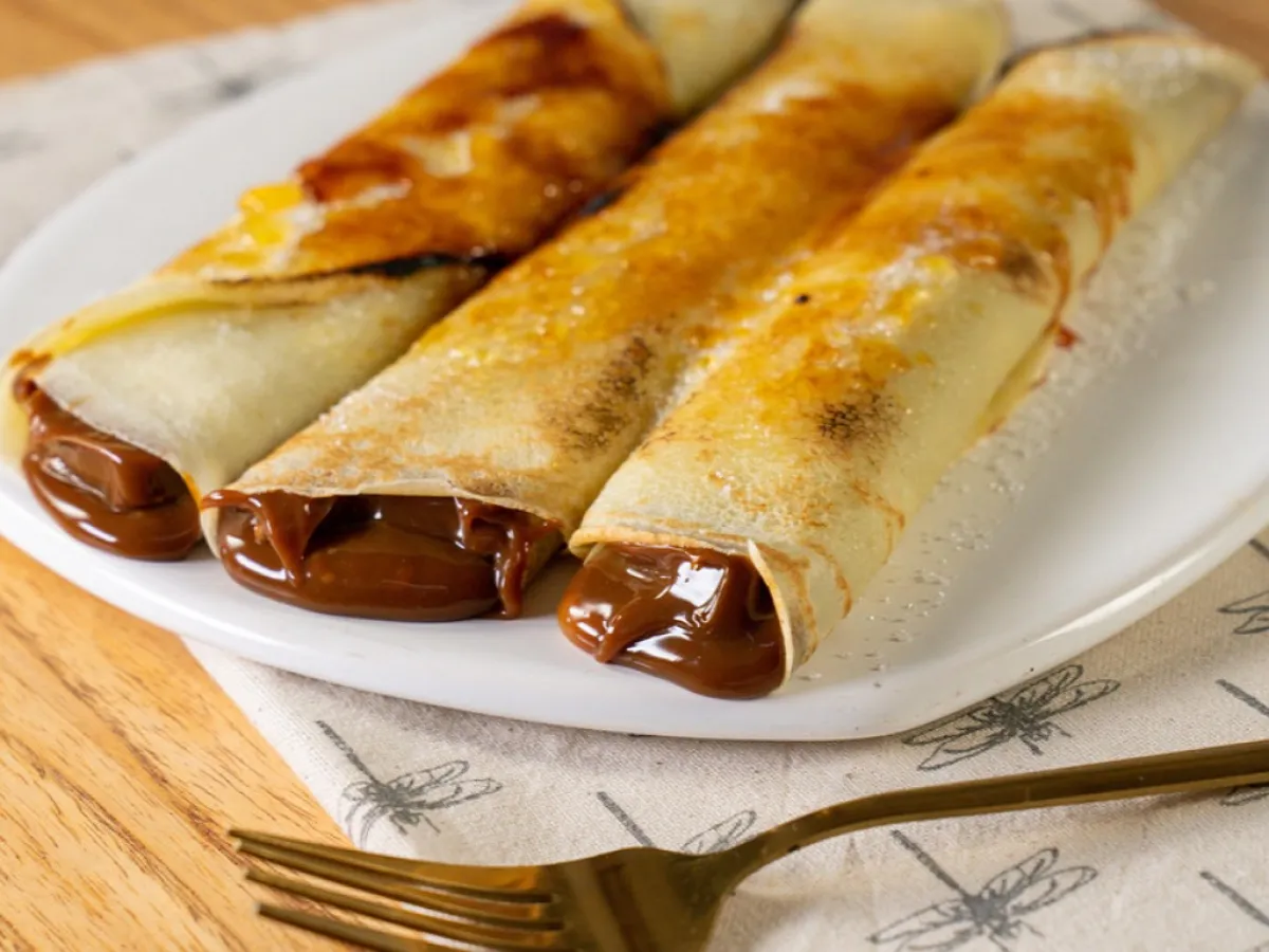 Receta de Panqueques con dulce de leche