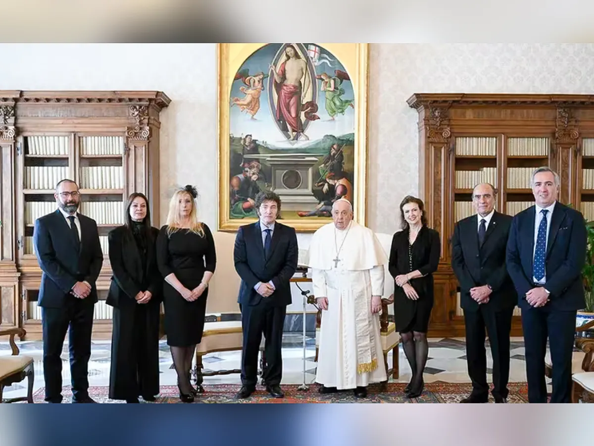 La delegación argentina junto al papa Francisco