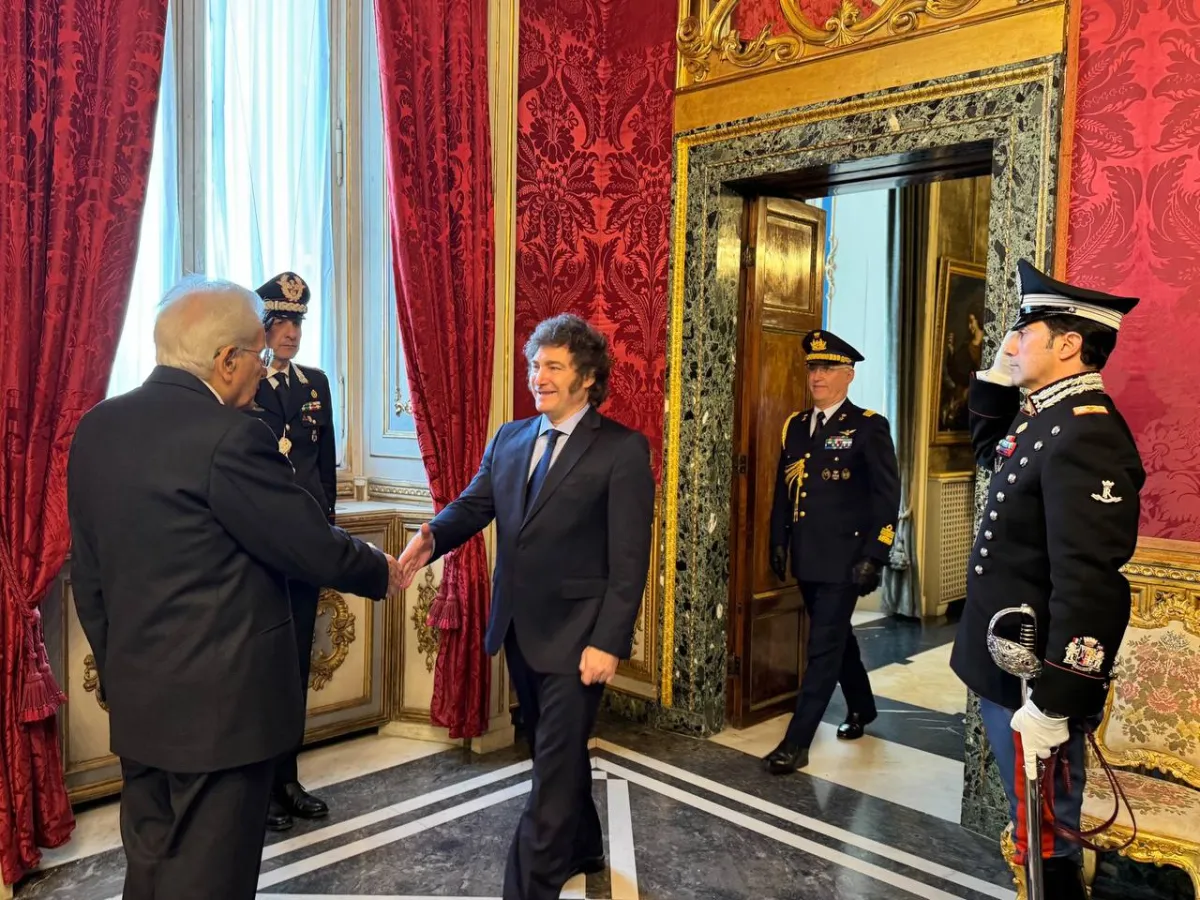 Javier Milei se reunió con el presidente de Italia, Sergio Mattarella.