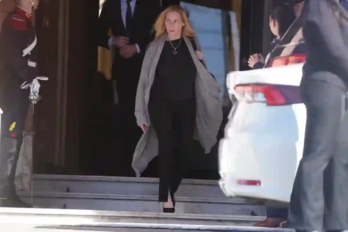 Karina Milei, secretaria general de la Presidencia, saliendo de una la Casa Rosada