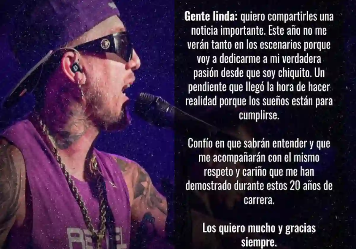 El Polaco anunció un cambio radical en su carrera: “Voy a dedicarme a mi verdadera pasión”