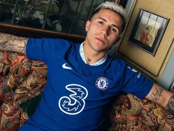 Las primeras fotos de Enzo Fernández con la camiseta del Chelsea
