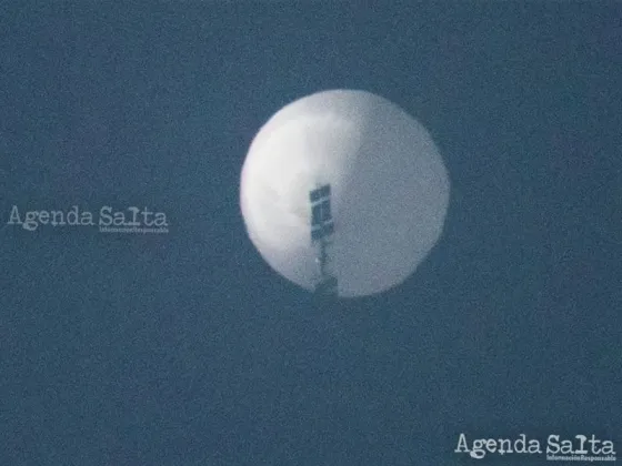 El globo espía, cuando sobrevolaba en Montana