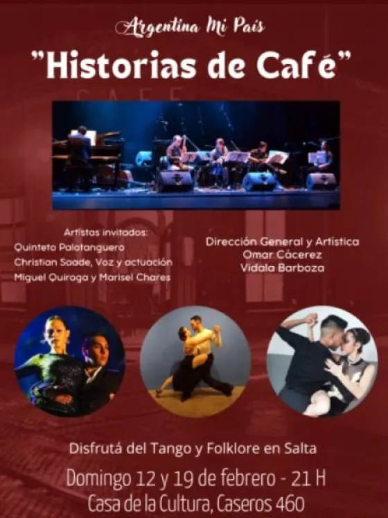 "Argentina Mi País" presenta Historias de Café en la Casa de la Cultura