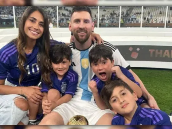 Antonela Roccuzzo mostró el  pijama “mundialista” que Dolce & Gabbana diseñó en honor a Lionel Messi