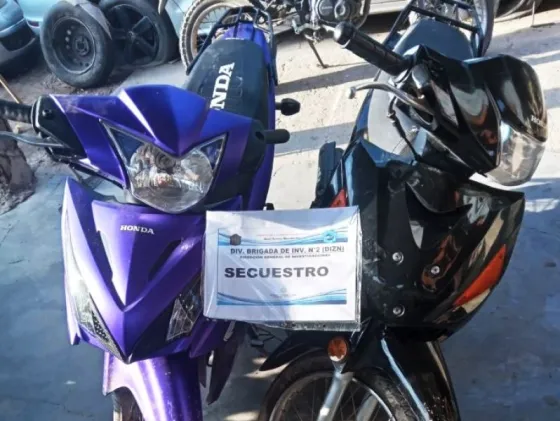 La policía logró recuperar cuatro motos robadas en Orán