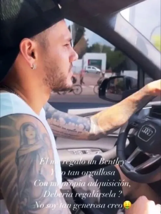 Wanda Nara mostró el lujoso auto que le regaló Mauro Icardi