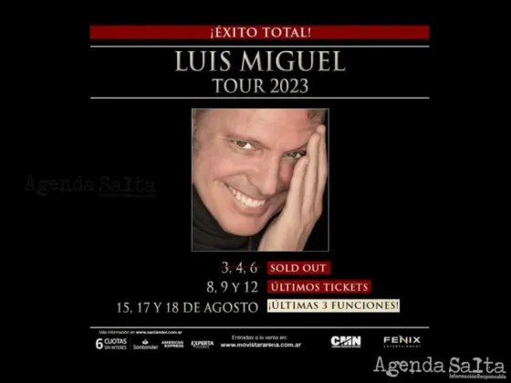 Furor por Luis Miguel: se agotaron las entradas para los seis shows y se anunciaron tres fechas más