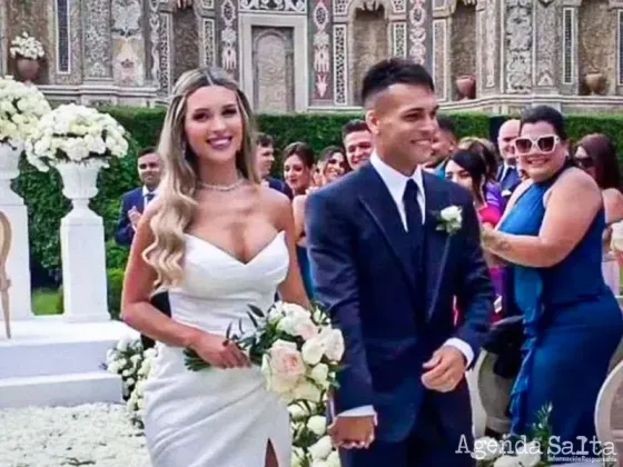 Lautaro Martínez se casó con Agustina Gandolfo