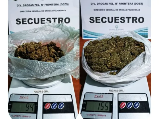 Salteños fueron detenidos en la terminal con 900 dosis de marihuana