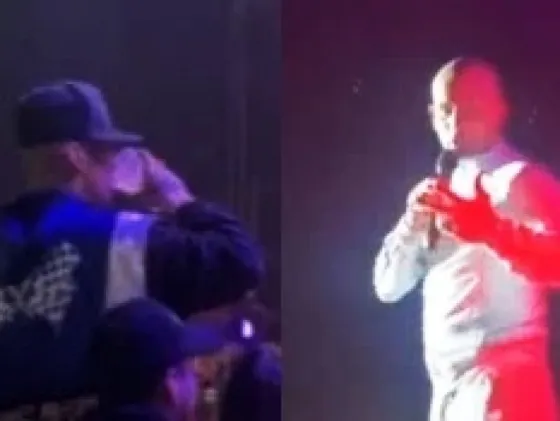 Emanuel Noir de Ke Personajes le frenó el carro a L-Gante en pleno show: "Te lo dije tres veces"