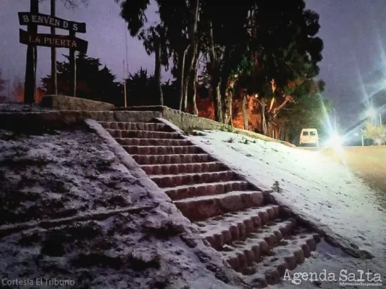 Cayó NIEVE en Salta: Cachi y Molinos amanecieron pintadas de blanco