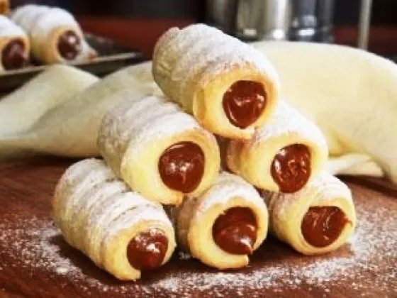 Cañoncitos de dulce de leche, una receta fácil y rápida para disfrutar de las meriendas