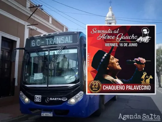 Así será el servicio de SAETA por la Serenata al Héroe Gaucho