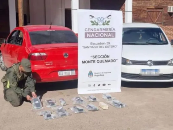Detenidos por Gendarmería mientras viajaban de Salta a Chaco con casi 14 kilos de cocaína en el auto