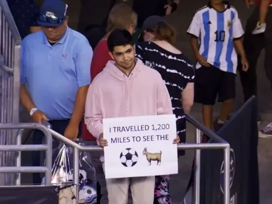 Insólito: un fanático viajó casi 2 mil kilómetros para ver a Messi en la MLS