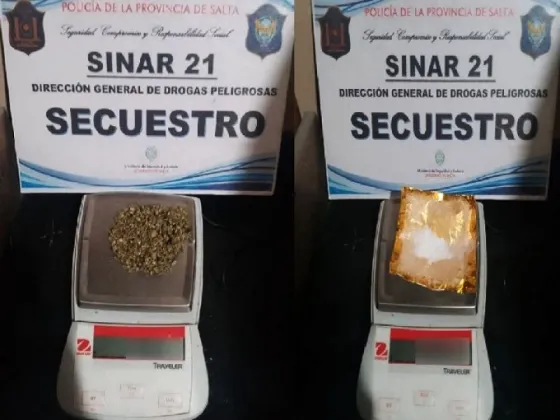 FAFAFA: salteño fue detenido cuando quiso ingresar droga en una comisaría