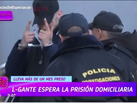 La foto de L-Gante esposado a más de un mes preso