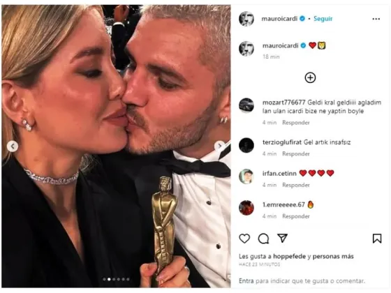 Mauro Icardi compartió un emotivo posteo, en medio de la preocupación por la salud de Wanda Nara
