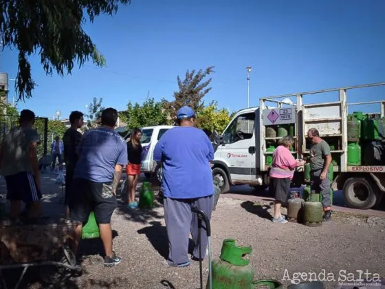 Distribución de la Garrafa Social en la ciudad: martes 25 de Julio
