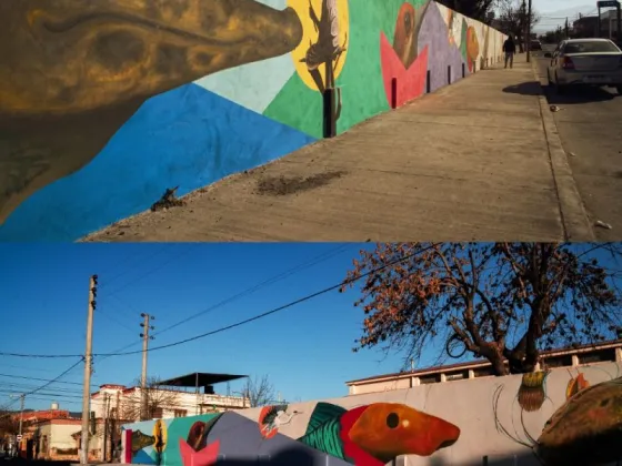 Plan de Murales: artistas realizaron un nuevo diseño en inmediaciones del puente Vélez Sarsfield