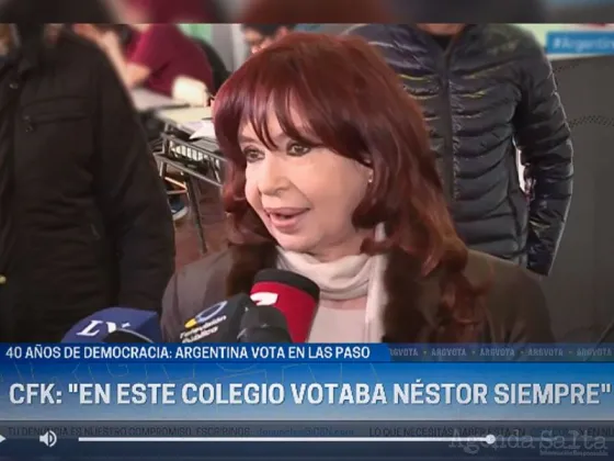 Votó Cristina Kirchner: "Vamos a esperar que opine la gente"