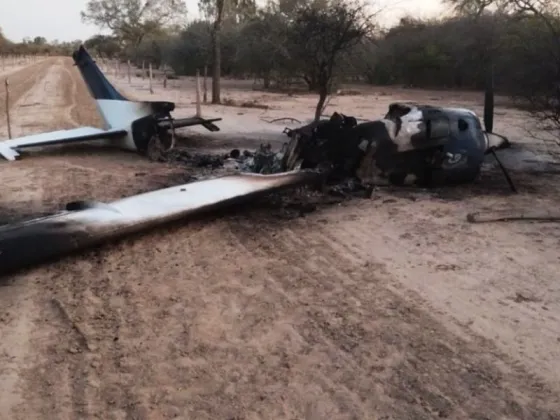 Una aeronave narco se incendió en Santa Victoria Este