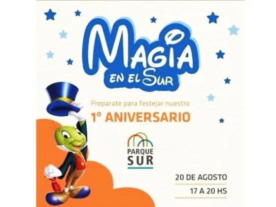 El domingo el Parque Sur festeja su primer cumpleaños