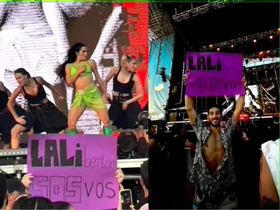Lali Espósito dio un show en España y la recibieron con un cartel sobre su polémica con Javier Milei