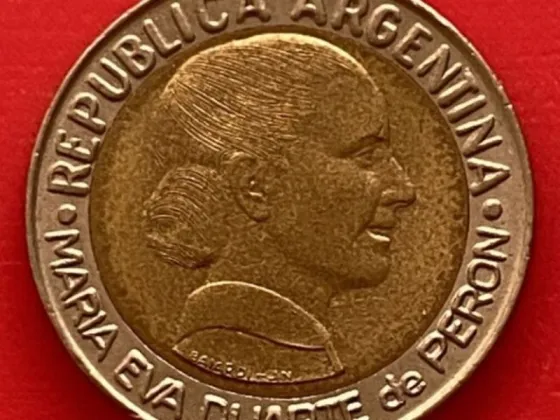 Así es la moneda de Evita Perón, la mas buscada por los coleccionistas: la joya numismática