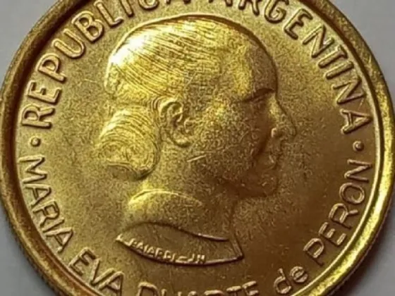 Así es la moneda de Evita Perón, la más valiosa de Argentina: un diamante para los coleccionistas