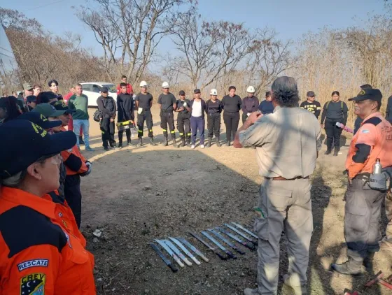 Para prevenir incendios forestales se realizó una limpieza de material combustible en cerro San Bernardo y Ala Delta