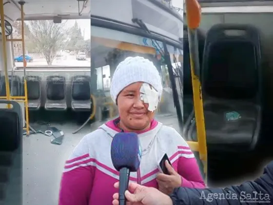 Colectivo de Saeta fue apedreado y una mujer casi pierde un ojo