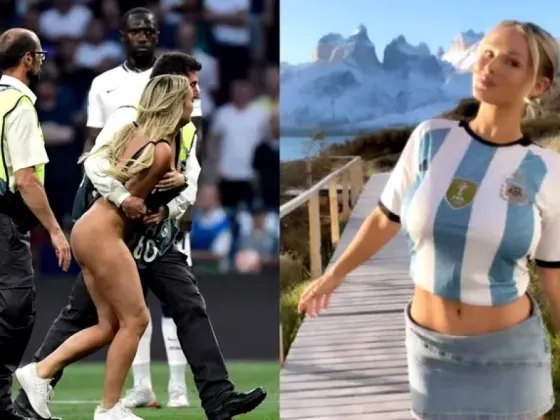 La modelo que saltó desnuda a la final de la Champions y se volvió famosa, se hizo fanática de la Selección