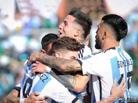 Exhibición de la Selección Argentina en la altura de la Paz