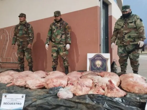 La policía decomisó 250 kilos de carne de cerdo en Rosario de la Frontera