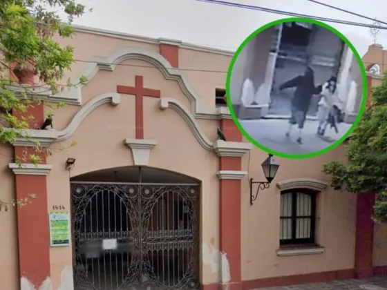 Vandalismo en la parroquia Nuestra Señora del Pilar: salteños fueron captados en cámara causando destrozos