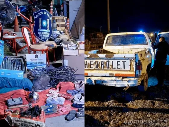 La policía detuvo a cuatro chorros mientras desvalijaban una casa en el Valle de Lerma