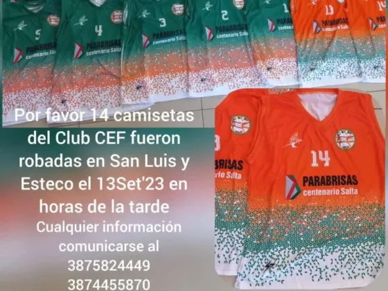 Chicas del club CEF sufrieron el robo de sus queridas camisetas
