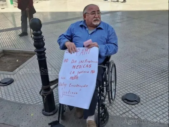 Abuelo salteño se encadenó pidiendo ayuda al PAMI y solo recibió amenazas por parte de la obra social