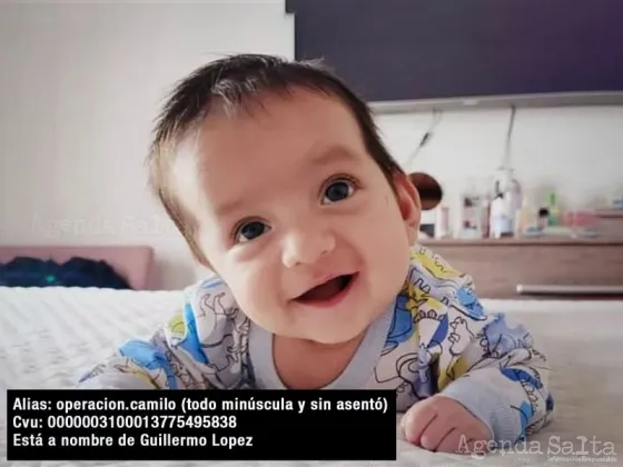 Camilo, el bebé salteño que necesita $10.000 dólares para salvar su vida