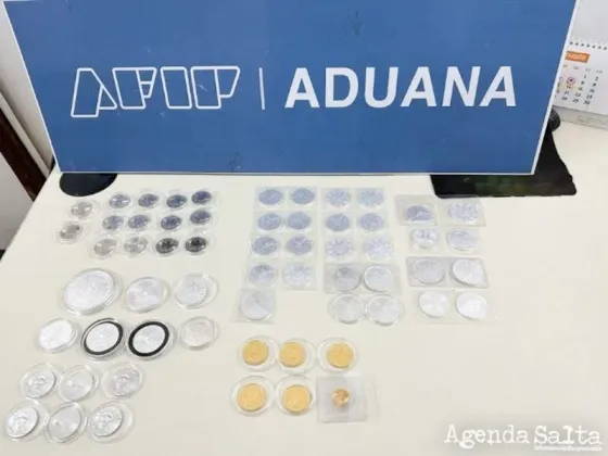Detectan intento de contrabando de monedas de oro, plata y platino por casi 10 millones de pesos