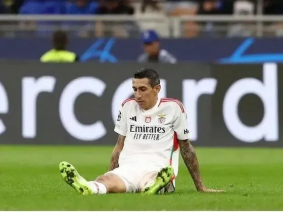 Dolor de cabeza para Scaloni: Ángel Di María salió lesionado del partido del Benfica ante Inter