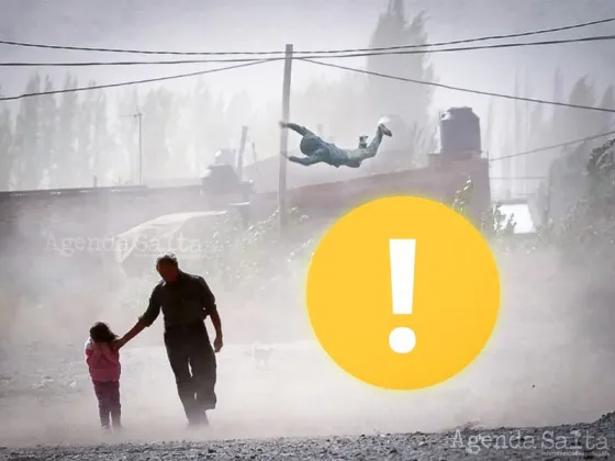 Alerta amarilla por fuertes vientos para Salta