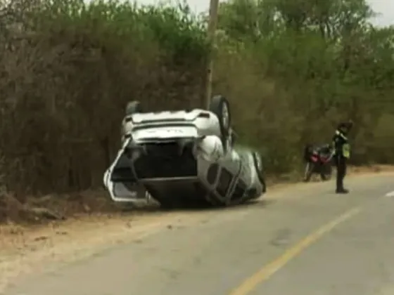URGENTE: impactante accidente y vuelco en La Caldera
