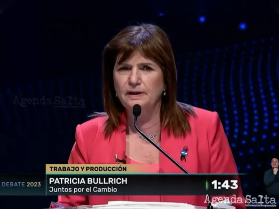 Frases destacadas de Patricia Bullrich en el segundo debate presidencial 2023