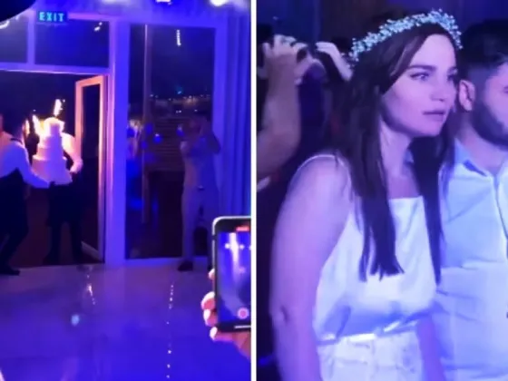 Estaban por cortar la torta de su casamiento, un error lo arruinó todo y el novio reaccionó de manera insólita