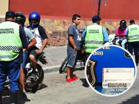 La vial detuvo a motociclista salteño que manejaba con una licencia de conducir falsa